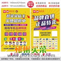 照片 彩页 A4 A5宣传单物料海报